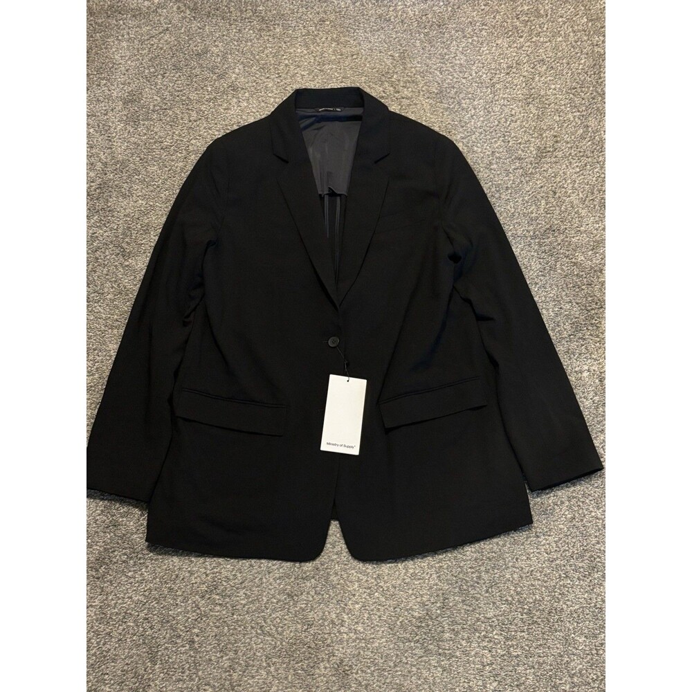 Ministry Of Supply Women’s Velocity Oversized Blazer Suit Jacket Black Size 10
